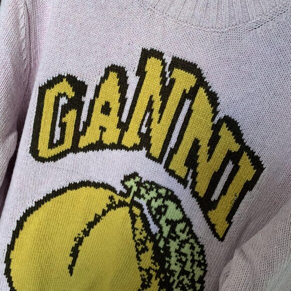 Ganni pink crew neck sweater - Picture 3 of 6